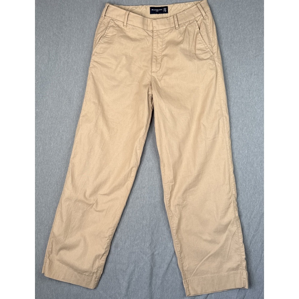 Abercrombie & Fitch Baggy Trouser Pants Men's 32x34 Sage Beige Relaxed